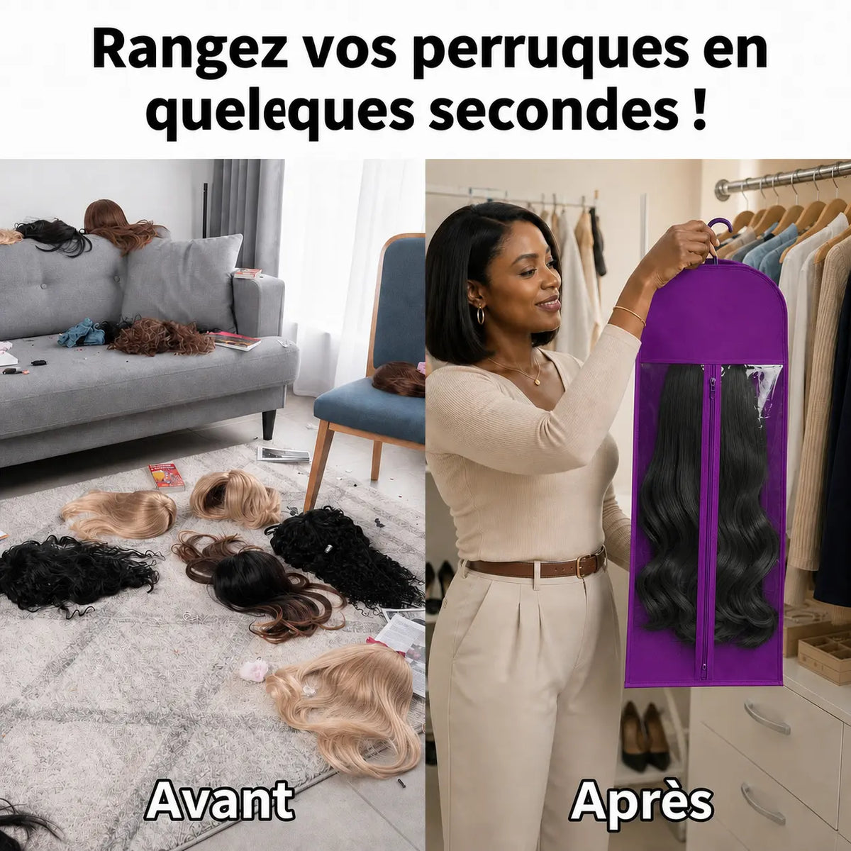 Housse de Rangement pour Perruque – Protection Anti-Poussière & Anti-UV
