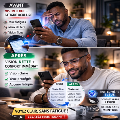Lunettes de Lecture Unisex –  Protection Anti Lumière Bleue