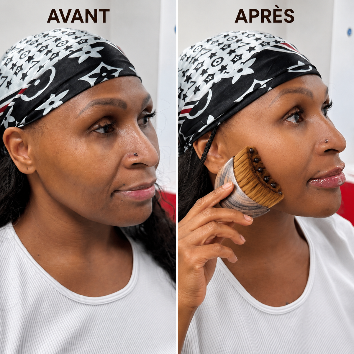Brosse de Massage Lymphatique  – Visage Plus Frais et Dégonflé en 2 Minutes
