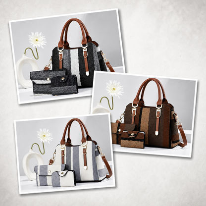 Le Trio Élégance – Ensemble Sac à Main 3 en 1 (Sac, Sacoche & Pochette)