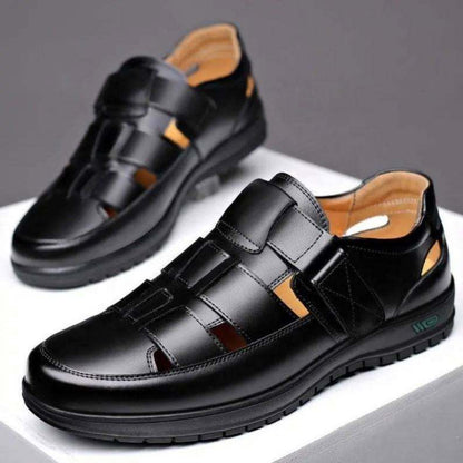 Sandale Cuir Homme Premium – Confort & Élégance Toute La Journée