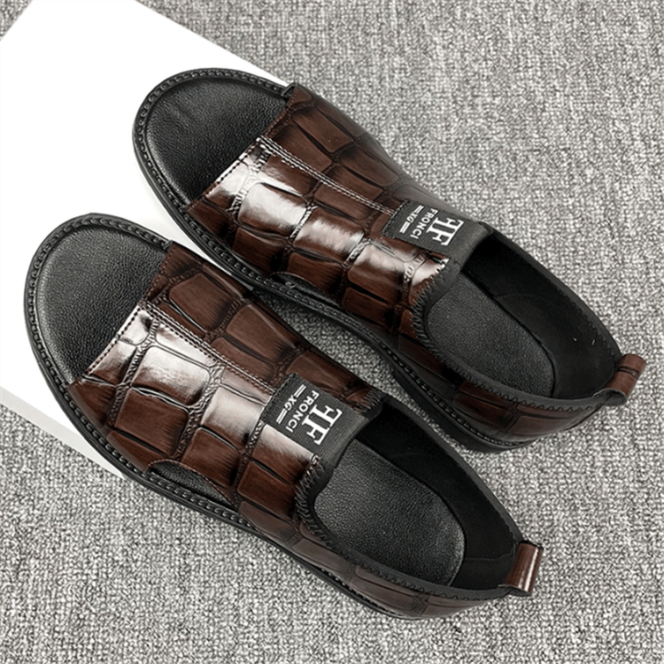 Sandale Homme FRONCI XG – Cuir Croco Premium Édition Luxe