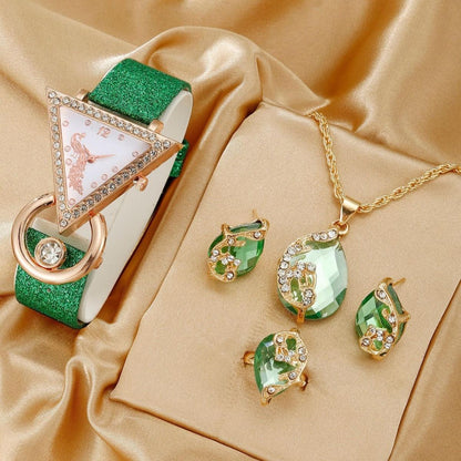 Le Coffret Bijoux "Paon Doré" — Montre & Parure Complète