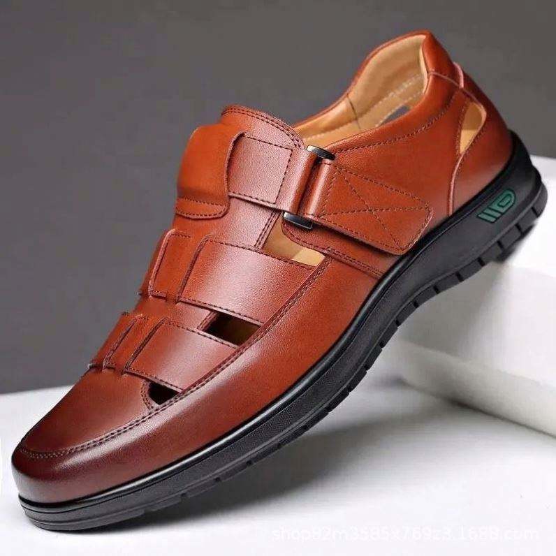 Sandale Cuir Homme Premium – Confort & Élégance Toute La Journée