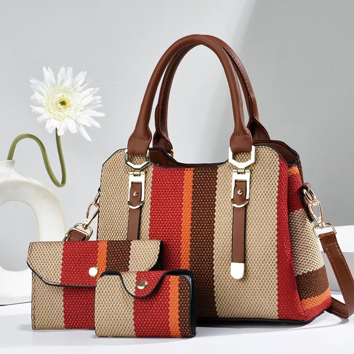 Le Trio Élégance – Ensemble Sac à Main 3 en 1 (Sac, Sacoche & Pochette)