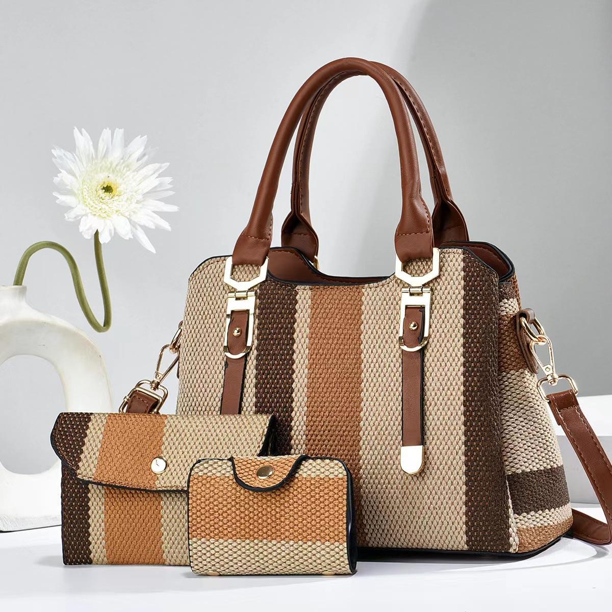 Le Trio Élégance – Ensemble Sac à Main 3 en 1 (Sac, Sacoche & Pochette)