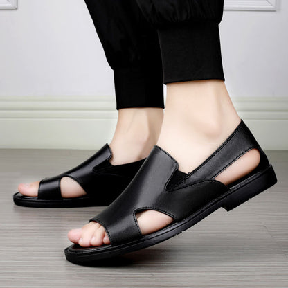 Sandale Premium en Cuir avec Ouverture Aérée