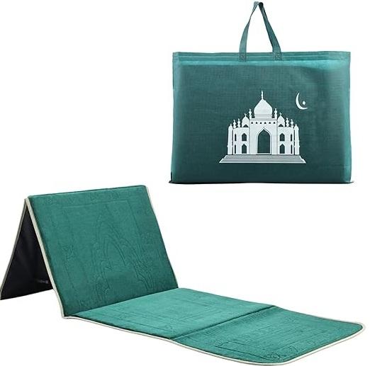 🕌 Tapis de Prière Pliable avec Dossier - Confort, Sérénité et Soutien pour Vos Prières – Idéal Pendant Ramadan