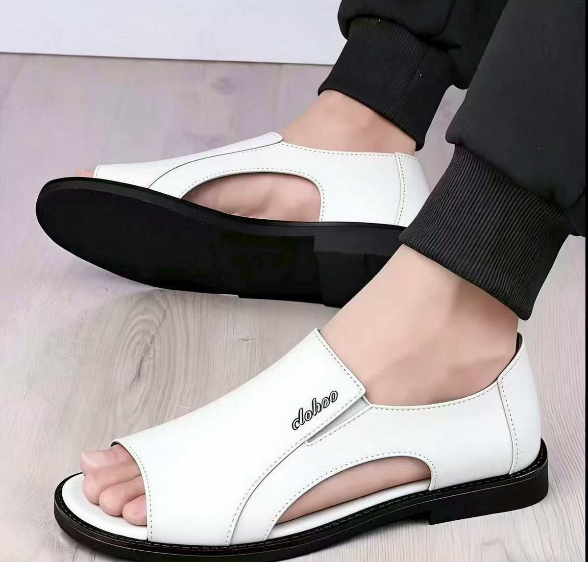 Sandale Dohoo Homme Cuir Véritable – Style Urbain, Confort Extrême