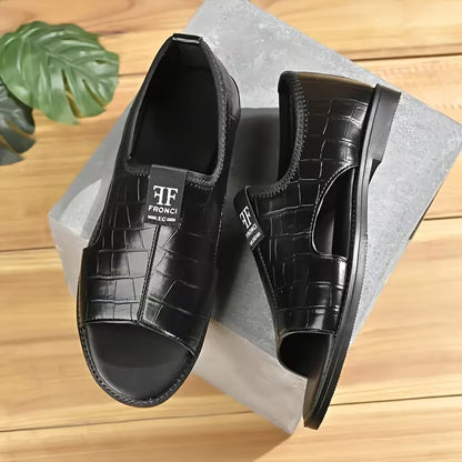 Sandale Homme FRONCI XG – Cuir Croco Premium Édition Luxe